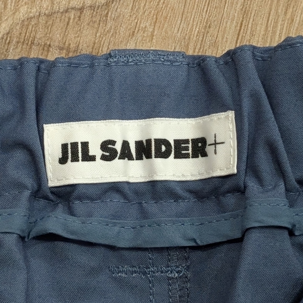 $1410 Mens JIL SANDER Belted Cargo Trouser Shorts French Blue 50 US 34 - Picture 4 of 7